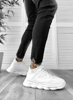 Adidasi barbati casual albi H06 A17-2