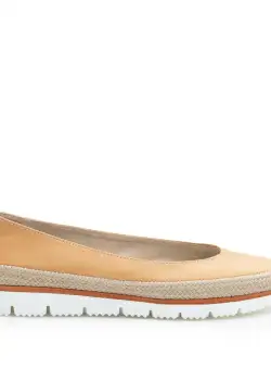 Balerini damă din piele naturală - 139 Taupe Box