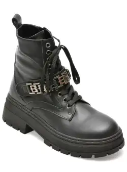 Bocanci IMAGE negri, 1473812, din piele naturala