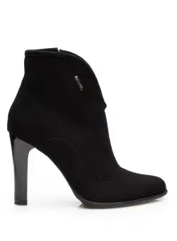 Botine elegante dama din piele naturala - 6227 Negru Velur