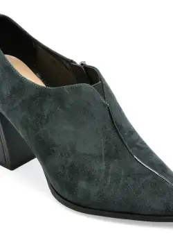 Botine EPICA verzi, 18J1371, din piele intoarsa