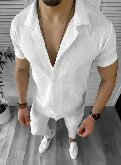 Camasa barbati casual alba 12483 5-5.1