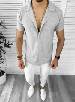 Camasa barbati casual gri 12524