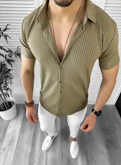 Camasa barbati casual maro deschis 12476 129-1