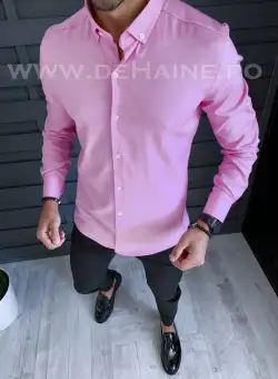 Camasa barbati roz slim fit B1325 7-1.2.3 / 4-1 E