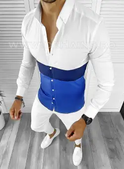 Camasa barbati slim fit alba B5496 W11-4.3 E 16-3