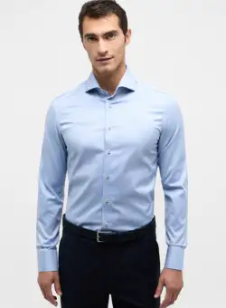 Camasa blue, slim fit, pentru barbati, 100% bumbac, maneca lunga, model 8182 13 F66V Eterna