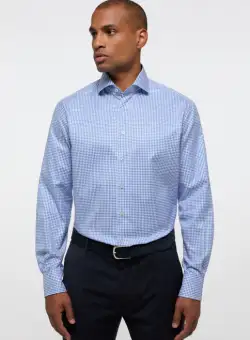 Camasa caro, modern fit, pentru barbati, 100% bumbac, maneca lunga, model 8128 13 X682 Eterna