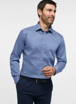 Camasa imprimeu, modern fit, pentru barbati, 100% bumbac, maneca lunga, model 4106 14 X18P Eterna
