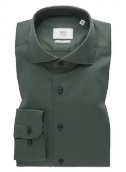 Camasa verde, slim fit, pentru barbati, 100% bumbac, maneca lunga, model 3830 48 FS82 Eterna 40