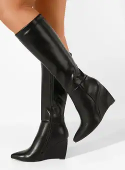Cizme cu platforma Enania negre