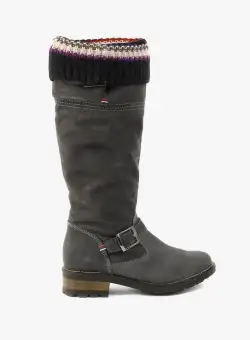 Cizme dama din piele intoarsa - 498 gri