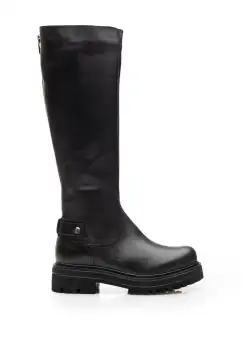 Cizme dama din piele naturala, Leofex - 047 C Negru box
