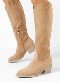 Cizme western dama Aluria kaki