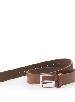 Curea barbati din piele naturala - Cognac 3.5 cm