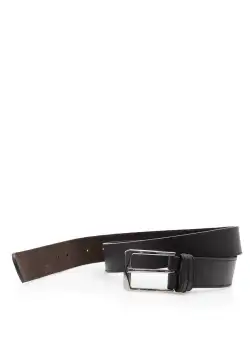 Curea barbati din piele naturala - Negru box 3.5