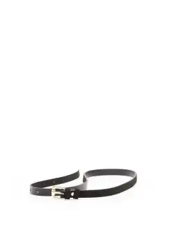 Curea dama din piele naturala - Negru velur 1.5 cm