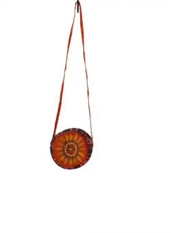 Geanta stilizata cu motive traditionale cu floare 5