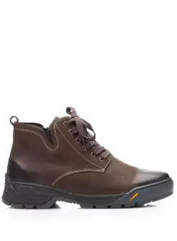Ghete bărbați din piele naturală Leofex - 729-1 Maro nabuc