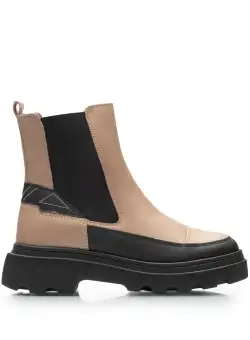 Ghete damă din piele naturală, Leofex - 431 Taupe Box