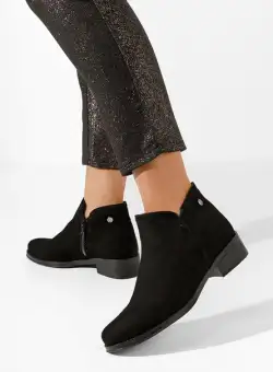 Ghete dama piele Dalea V5 negre