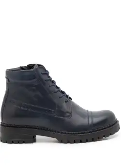 Ghete din piele naturala pentru barbati Leofex -1003 Blue