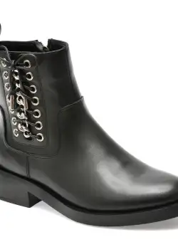 Ghete EPICA negre, 1283B, din piele naturala