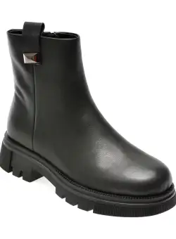 Ghete EPICA negre, 87129, din piele naturala