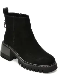 Ghete EPICA negre, DL30013, din piele intoarsa