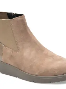 Ghete GEOX gri, D04LCG, din piele intoarsa