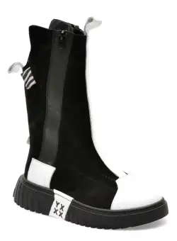 Ghete GRYXX alb-negru, 4403368, din piele intoarsa