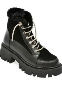 Ghete GRYXX negre, 527212, din piele intoarsa