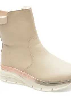 Ghete RIEKER bej, 48052, din piele ecologica