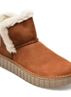 Ghete RIEKER maro, Y8851, din piele ecologica