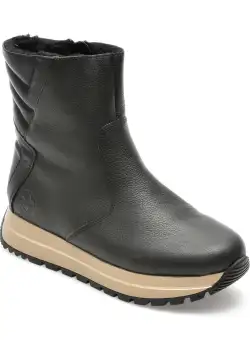 Ghete RIEKER negre, N4054, din piele naturala