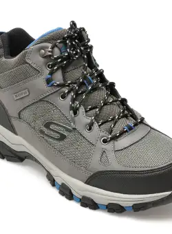 Ghete SKECHERS gri, SELMEN, din piele ecologica