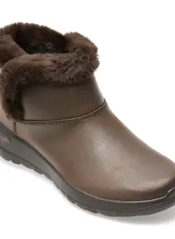 Ghete SKECHERS maro, ON-THE-GO JOY, din piele ecologica