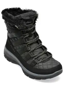 Ghete SKECHERS negre, EASY GOING, din material textil