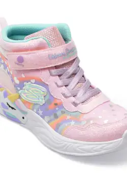 Ghete SKECHERS roz, UNICORN DREAMS2332L, din piele ecologica si material textil