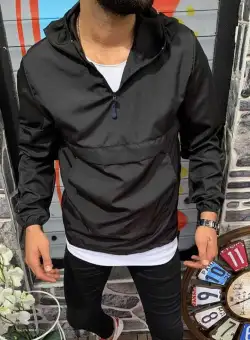 Jacheta barbati de primavara neagra din fas subtire B3344 O4-4.5/ E