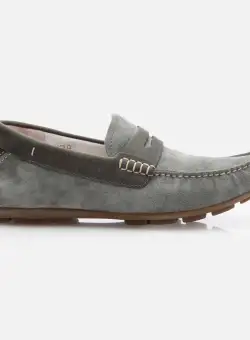Mocasini bărbați din piele naturală, Leofex - 192 Verde Velur Box