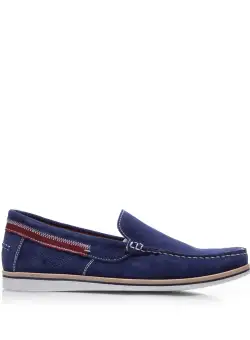 Mocasini barbati din piele naturala, Leofex - 947 marine velur