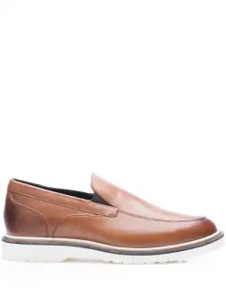 Mocasini bărbați din piele naturală, Leofex - Mostră Marc Cognac Box
