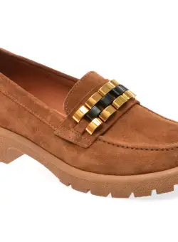 Mocasini casual GRYXX maro, BL4257, din piele intoarsa