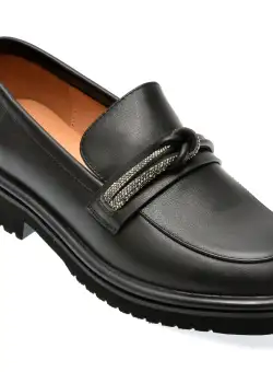 Mocasini casual GRYXX negri, V979G28, din piele naturala