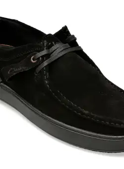 Mocasini CLARKS negri, COULIWA, din piele intoarsa