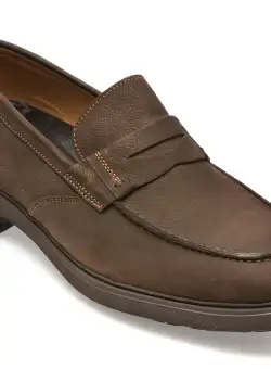 Mocasini OTTER maro, E181, din nabuc