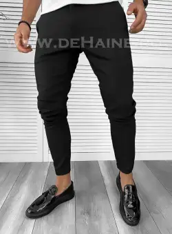 Pantaloni barbati eleganti negri B1734 B9