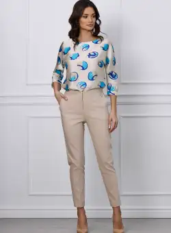 Pantaloni Callisto office bej