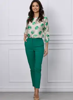 Pantaloni Callisto office verzi